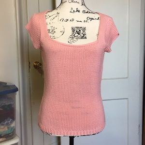 EUC MixIt peach short sleeved ribbed top